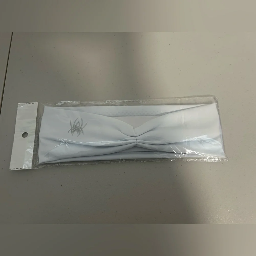 Spiderz Softball Headband Stretch Grippy Cinched White